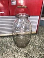Vintage large Jim Dandy Christmas jar wood bale