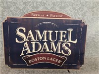 Vintage Samuel Adams’s metal advertising sign