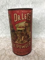 Vintage Dr Legears Lice powder advertising can