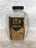 Vintage carnation rock and rye Liquor bottle