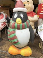 Vintage Blow Mold Penguin damaged on top 26”