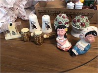 Vintage lot of salt and pepper shakers pipes
