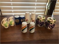 Vintage lot of salt and pepper shakers rainbow