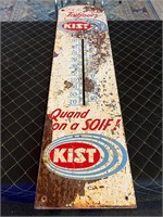 25 x 9” Vintage Kist Thermometer Sign