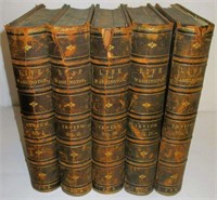 1856 Life of Washington 5 Volume Set Leatherbound