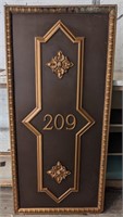 Large Wooden Building Address Marker. 31.5x68