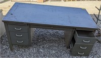 Art Metal 7 Drawer Desk 34"x66"