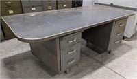 6 Drawer Metal Desk 78"x38"x29"