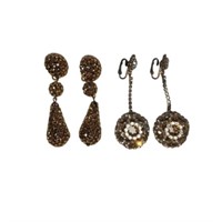 1960s Twiggy Inspired Gyrosphere Drop Earrings