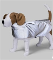 Reflective Funnel Neck Dog Jacket - Gray