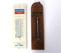 Vintage Wall Thermometers w/ Advertising