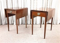 Two Chippendale Drop Leaf Side Tables