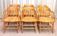 Set of Six Oak Windsor Chairs