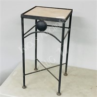 metal/ marble patio stand  12" x 13" x 25" tall