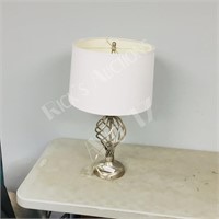 metal spiral table lamp/ shade