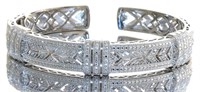 Stunning Quality Large Diamond Cuff Bracelet