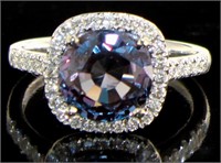 14kt Gold 4.92 ct Alexandrite and Diamond Ring
