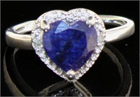Heart Shape 2.50 ct Sapphire & Diamond Ring