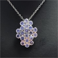 Natural 5.88 ct Tanzanite Designer Necklace