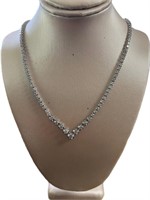 10kt Gold 3.00 ct Diamond Riviera Evening Necklace