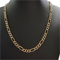 14kt Gold 19" Figaro Link Chain
