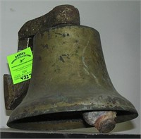 Antique solid bronze fire department bell
