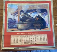 1937 Pennsylvania Railroad Wall Calendar Poster