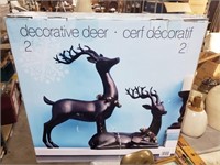 2 Christmas Decorative Reindeer In Box