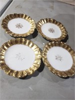 4 Limoges Opulent Medallion Gold Plates.(HB10c)
