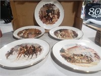 5 Ridgewood Decorative Plates Fine China.(3W2A)