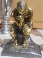 Brass Figurine Thinking Man .(3W3B)