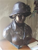 Buste de Madame Renoir Bronze SCULPTURE SIGNED