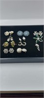Earring & Pins Costume Jewelry Lot
