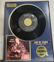 Elvis Presley "Love Me Tender" Record Framed.HB10C