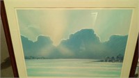 Evenings whisper,Framed Matted Litho,Signed