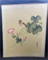 Japanese Art Painting Ink on silk Lot of 2