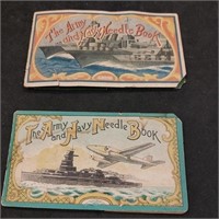Lot of 2 Antique Army & Navy Needle Books - Japan