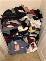 Mens Jeans & Clothing in Closet