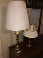 (2) Brass Decorator Lamps