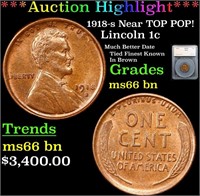 ***Auction Highlight*** 1918-s Lincoln Cent Near T