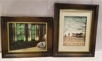 2 pictures - horses, & Window