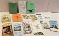 Books and maps of birds, wildflowers, etc