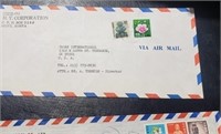 2 Envelopes w/stamps from Japan&Korea to CA.1S 10