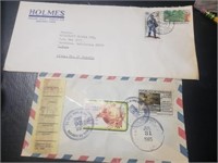 2 Envelopes with stamps,1S 16