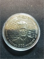 2002 Republic of Liberia $10 Copper-Nickel .(105L)