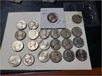23 USA  Jefferson Nickels 5 cents 1941& up.(z5e)