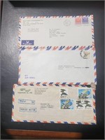 3 Envelopes with 8 stamps ,1S 29