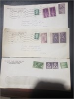 3 Envelopes with old stamps,1S 26