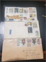 3 Envelopes With Stamps on 1970s.(1S 13)