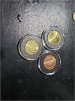 3 mint Euro coins 10,20 cents1999&5cents 2002,Z1R